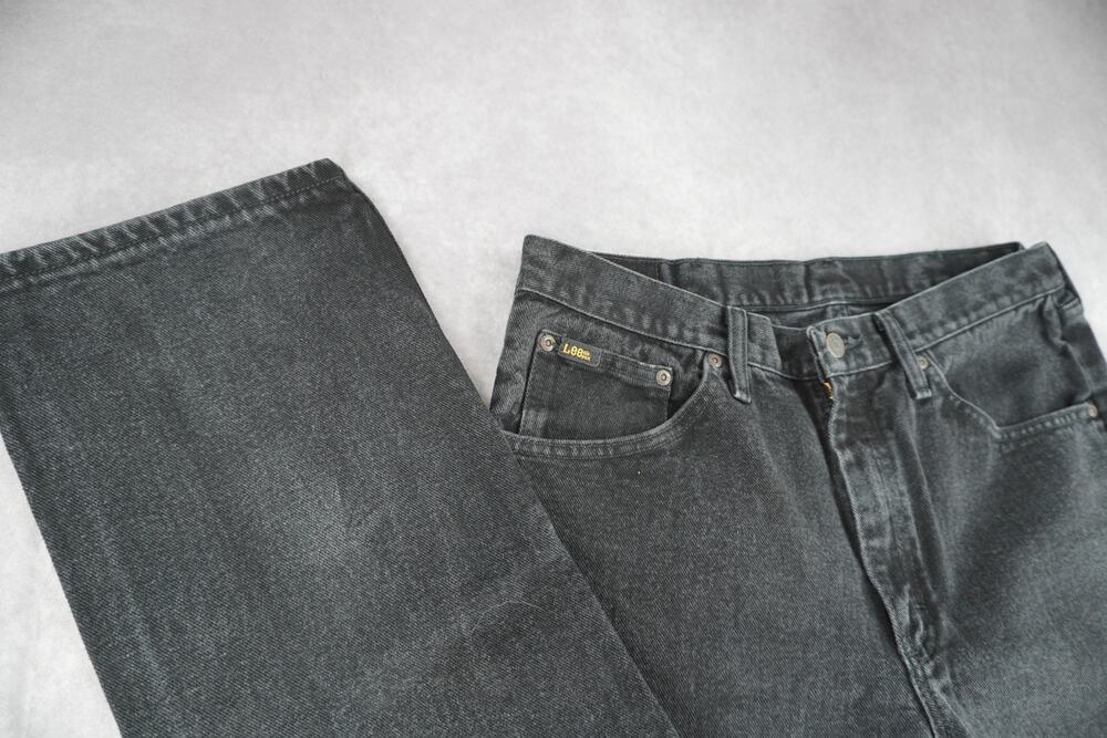 Lee Faded Black Straight Leg Jeans Men’s 34x30 Made in Mexico Grunge